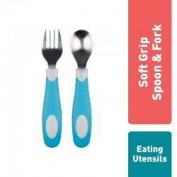 Dr. Brown’s Soft Grip Spoon and Fork Set Sendok...